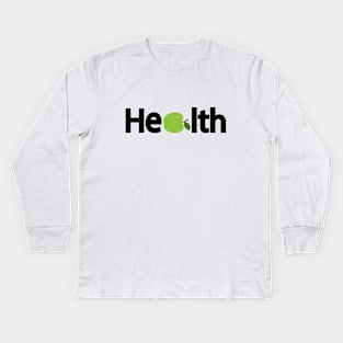 Health typography design Kids Long Sleeve T-Shirt